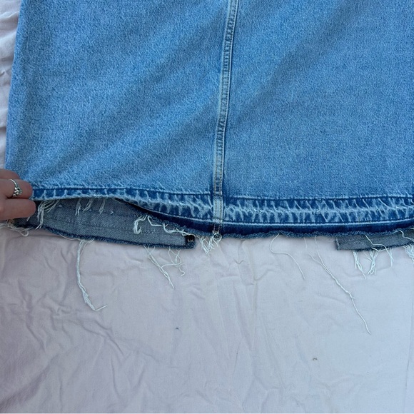 Zara Denim Midi Maxi Skirt, Size L Boho Streetwear Y2K - Picture 12 of 13